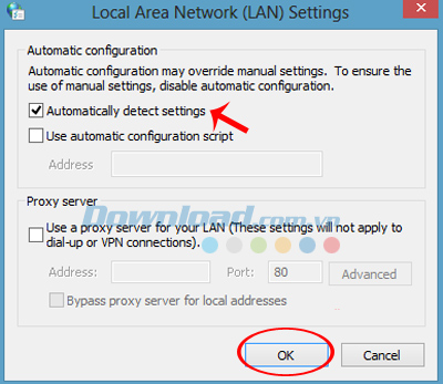 tick vào ô auto Khắc phục lỗi "This webpage is not available" trên Chrome