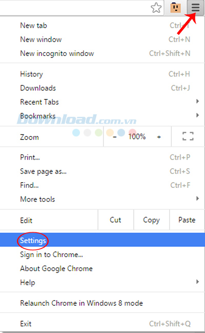 Vào tùy chọn Khắc phục lỗi "This webpage is not available" trên Chrome