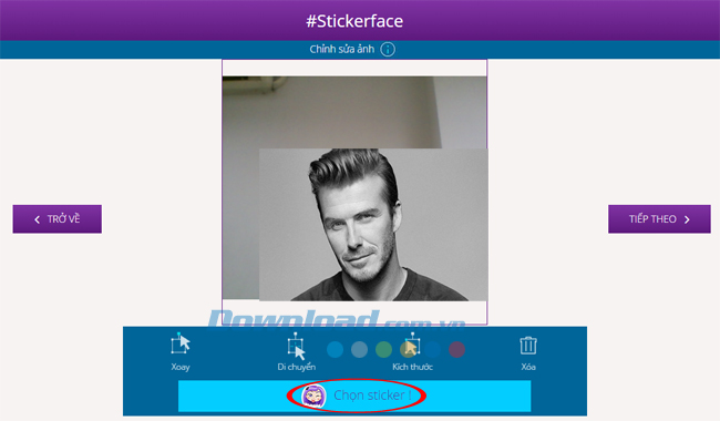 Hướng dẫn chèn Sticker vào ảnh chân dung
