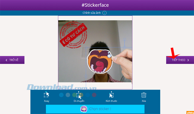 Hướng dẫn chèn Sticker vào ảnh chân dung