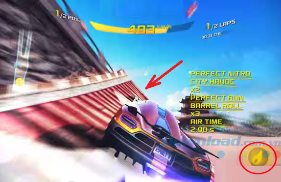 Máng nghiêng Mẹo thực hiện kỹ thuật Barrel Roll trong Asphalt 8 hiệu quả