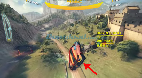 Độ cao sẽ ảnh hưởng tới kỹ thuật Barrel Roll Mẹo thực hiện kỹ thuật Barrel Roll trong Asphalt 8 hiệu quả
