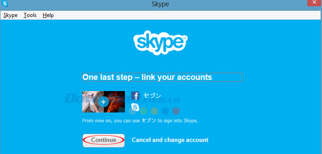 Cách đăng nhập Skype bằng tài khoản Facebook 