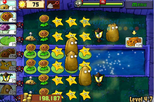 Bí quyết vượt qua tất cả level trong game Plants vs. Zombies