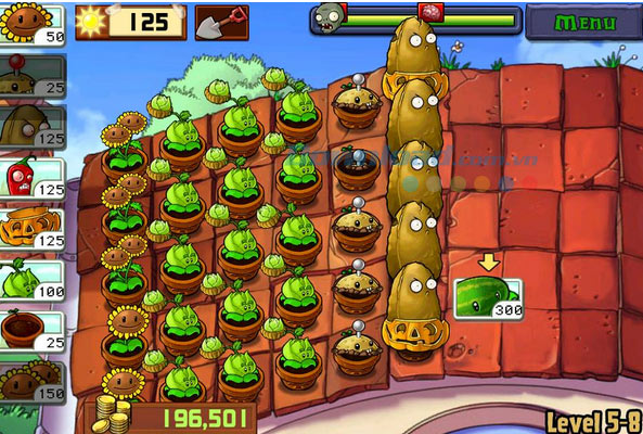Bí quyết vượt qua tất cả level trong game Plants vs. Zombies