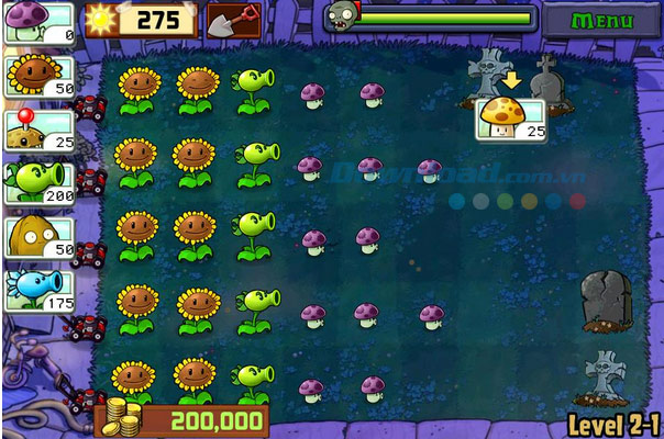 Bí quyết vượt qua tất cả level trong game Plants vs. Zombies