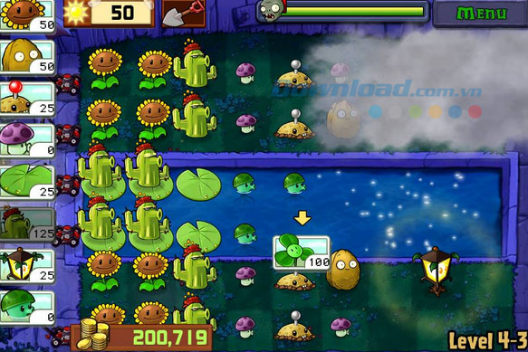 Bí quyết vượt qua tất cả level trong game Plants vs. Zombies