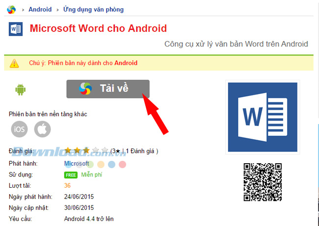 Cách tải Microsoft Office cho Android ở Việt Nam