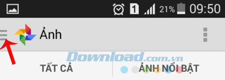 Chọn vào biểu tượng 3 dấu gạch ngang Những thủ thuật không thể bỏ qua với Google Photos