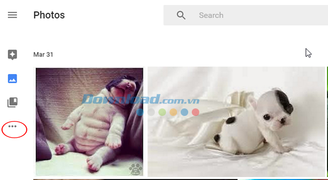 Chọn biểu tượng dấu ba chấm Những thủ thuật không thể bỏ qua với Google Photos