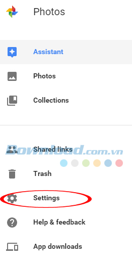 Chọn Settings Những thủ thuật không thể bỏ qua với Google Photos