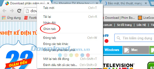 Ghim tab Hướng dẫn sử dụng chuột phải trên trình duyệt Chrome