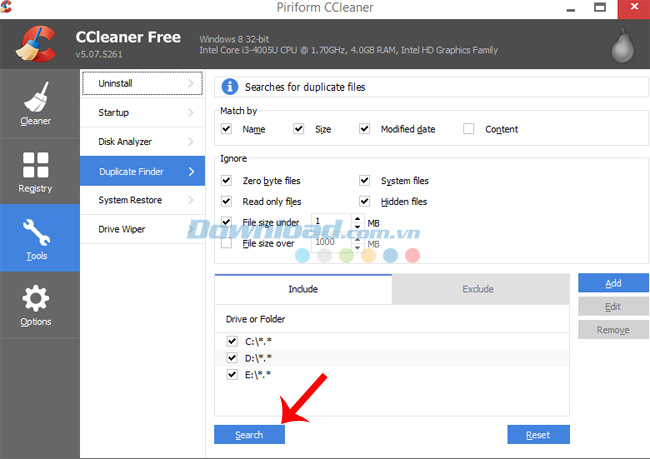 Bắt đầu quét 3 tính năng ít người biết tới của CCleaner