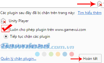 Nhấp vào biểu tượng