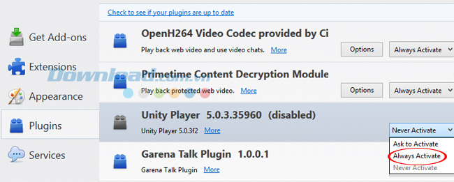 Chỉnh sửa cài đặt