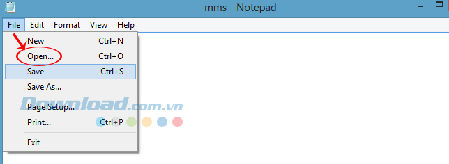 Vào Open trong Notepad Khắc phục các lỗi do Flash hiệu quả nhất - Phần 2