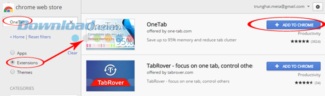Tăng tốc trình duyệt cực hiệu quả với OneTab