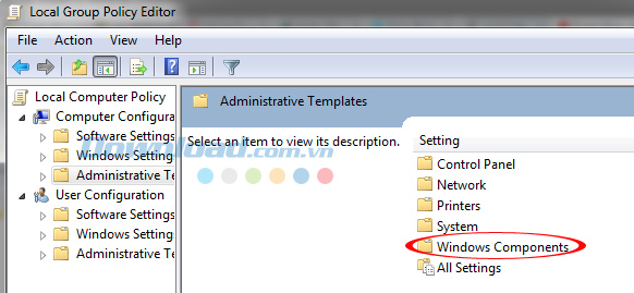 Windows components Cách không cho Windows 10 tự động cập nhật hiệu quả nhất
