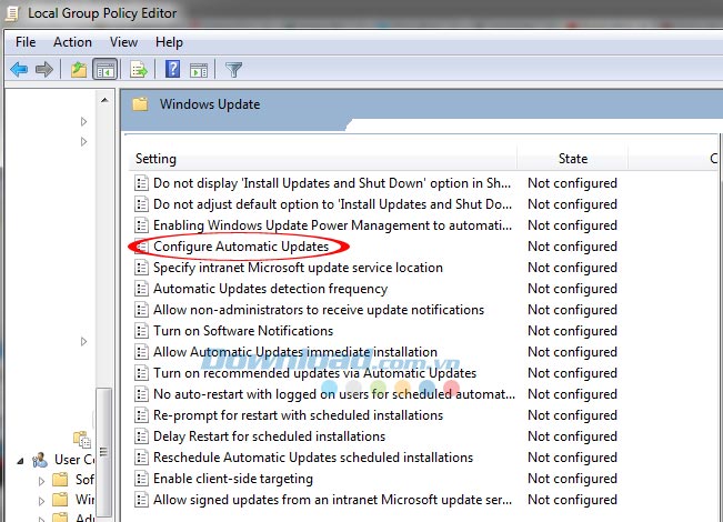 Configure automatic updates Cách không cho Windows 10 tự động cập nhật hiệu quả nhất