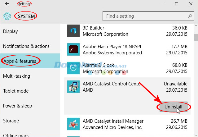 Apps & features Cách gỡ bỏ hoàn toàn ứng dụng trên máy tính