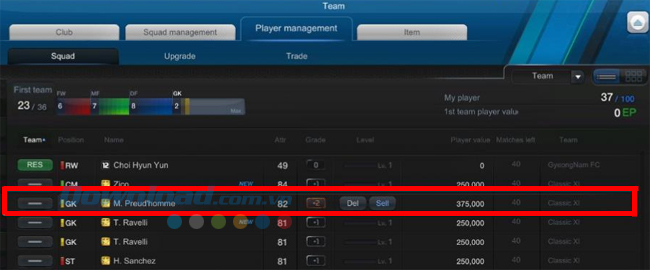 Cách nâng cấp cầu thủ trong game FIFA Online 3