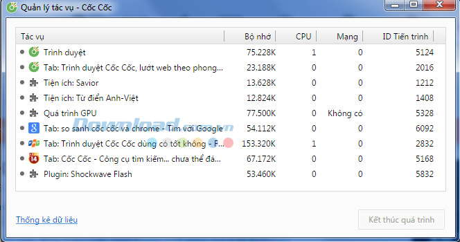 Cách sửa lỗi Cốc Cốc dùng quá nhiều RAM