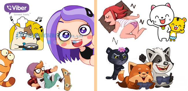 Các emotions của Viber 