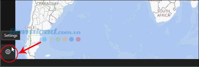 Bấm chọn biểu tượng bánh răng cưa