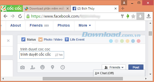 Coc Coc chuyển tiếng Việt không dấu sang có dấu Coc Coc chuyển tiếng Việt không dấu sang có dấu