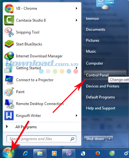 Control panel Control Panel