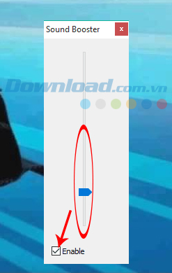 Điều chỉnh âm lượng cuar Sound Booster