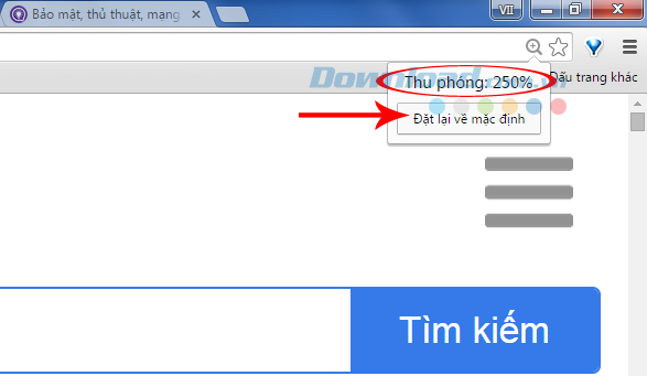 Thu - phóng trang đang xem bằng phím tắt Ctrl + Scroll hoặc Ctrl và phím +, -
