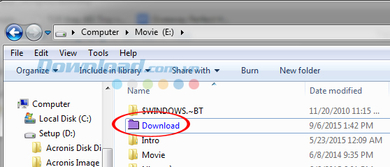 Tên của folder đã thay đổi Tên của folder đã thay đổi