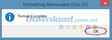 Click OK để hoàn thành