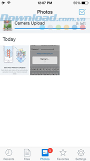 Upload ảnh lên Dropbox