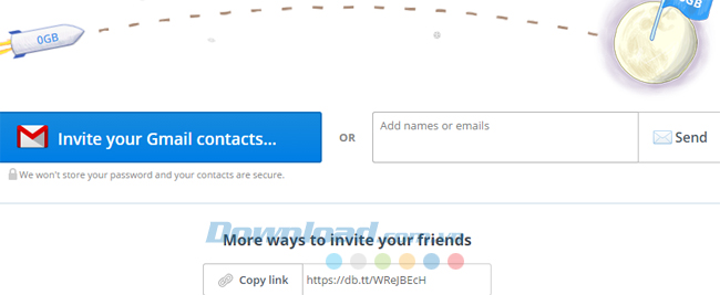 Nhập email của người muốn mời