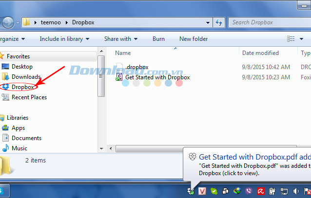 Tạo tài khoản Dropbox thành công Tạo tài khoản Dropbox thành công