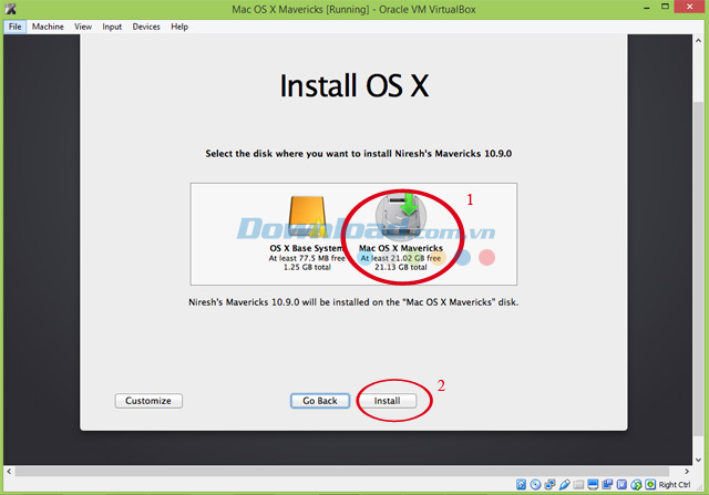 Cài đặt Mac trên phân vùng vừa tạo Cài đặt Mac trên phân vùng vừa tạo