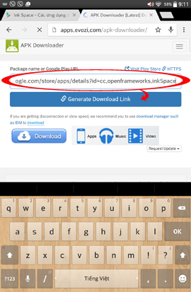 Paste link vào và nhấp tiếp