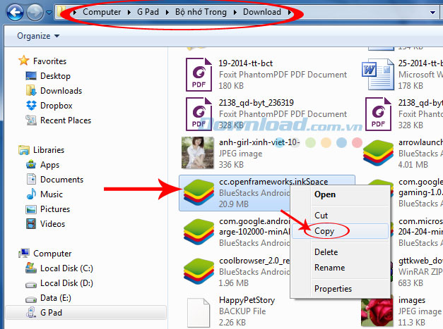 Kết nối và copy file