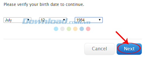 Chọn tiếp vào next Chọn tiếp vào next