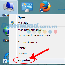 Chuột phải vào My Computer Chuột phải vào My Computer