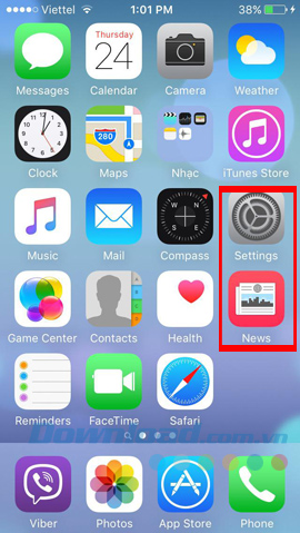Sau khi kích hoạt Apple News