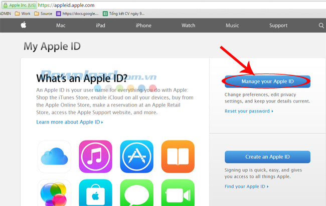 Manage your apple ID