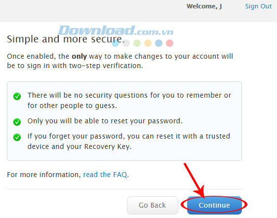 Tiếp tục continue