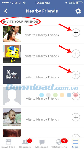 Thêm bạn vào vị trí của mình