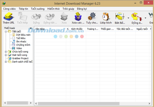 Giao diện IDM tiếng Việt
