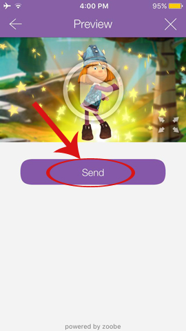 Nhấp send để gửi