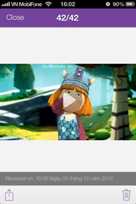 Xem tin nhắn animated message trên iphone