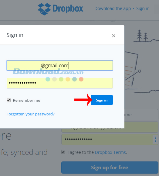 Đăng nhập vào trang chủ Dropbox Đăng nhập vào trang chủ Dropbox